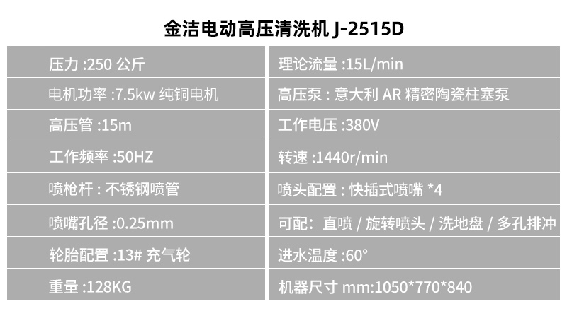 去油污高压清洗机